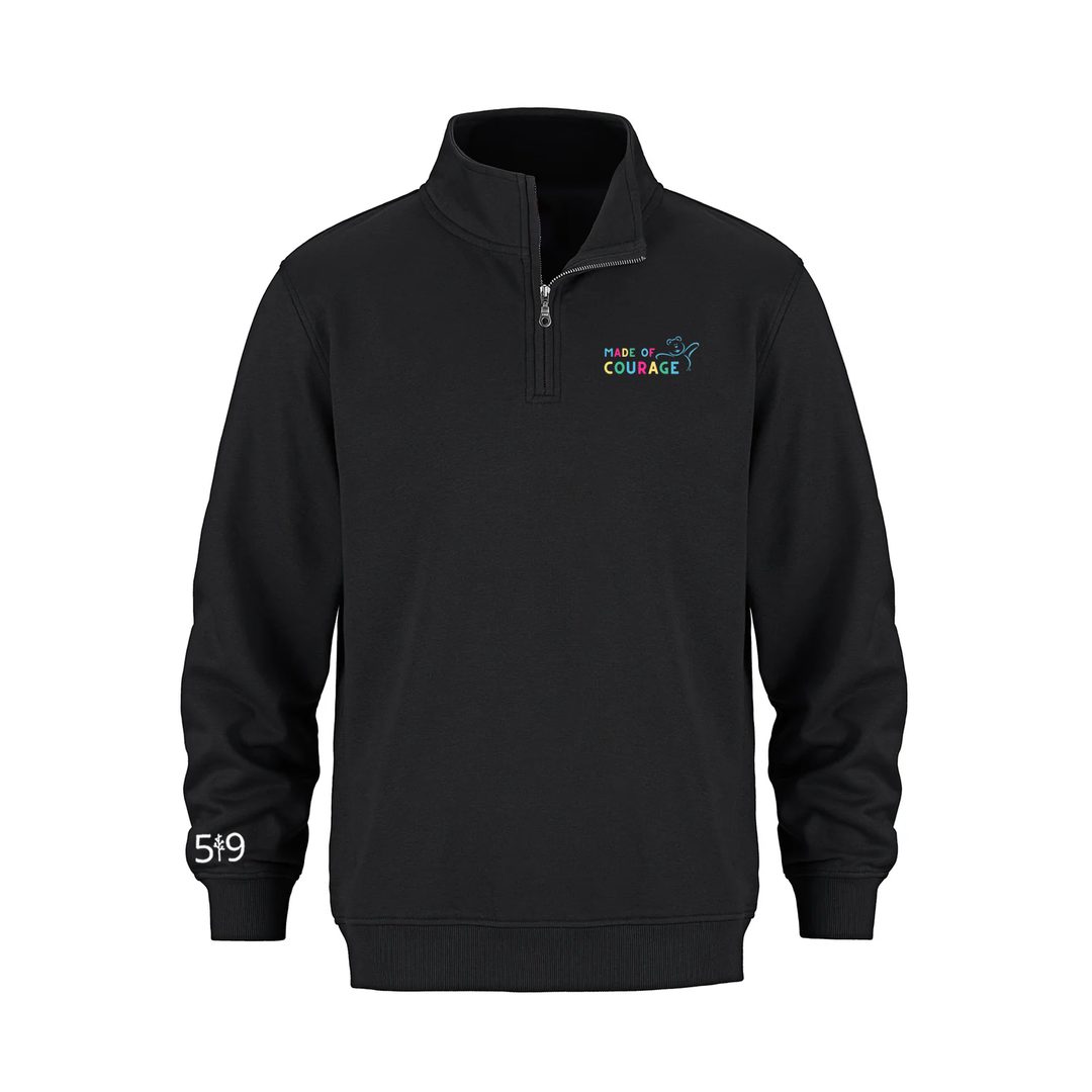 CHF MADE OF COURAGE EMBROIDERED 1/4 ZIP (UNISEX)