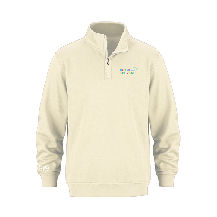 CHF MADE OF COURAGE EMBROIDERED 1/4 ZIP (UNISEX)