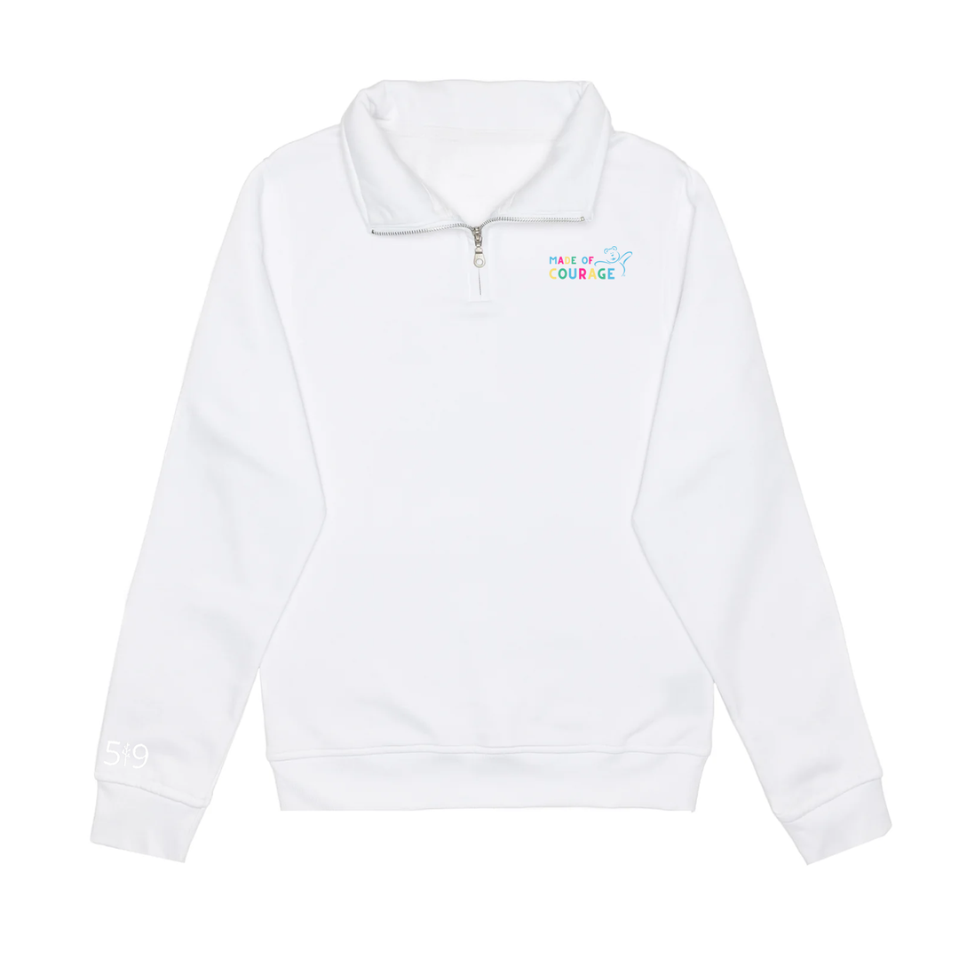 CHF MADE OF COURAGE EMBROIDERED 1/4 ZIP (UNISEX)