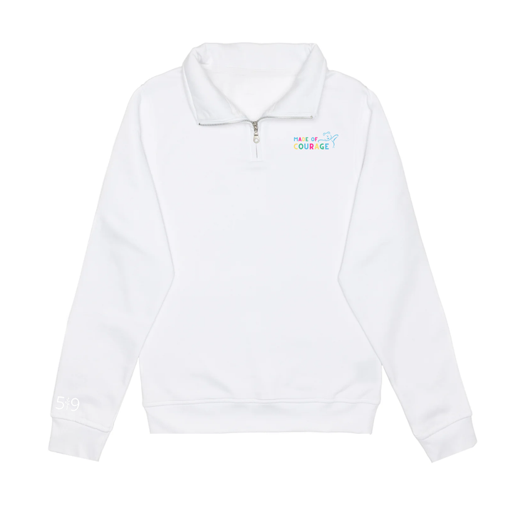 CHF MADE OF COURAGE EMBROIDERED 1/4 ZIP (UNISEX)