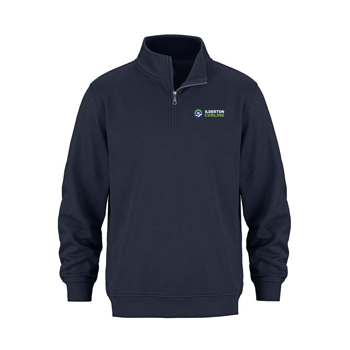 ILDERTON CURLING EMBROIDERED 1/4 ZIP (UNISEX)