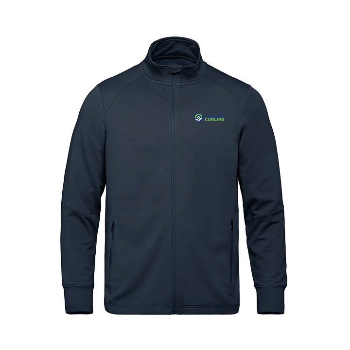 ILDERTON CURLING EMBROIDERED FRENCH TERRY ZIP-UP (MENS)
