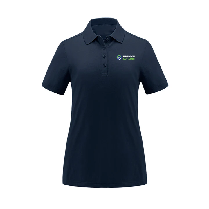 ILDERTON CURLING EMBROIDERED PIQUE POLO (WOMENS)