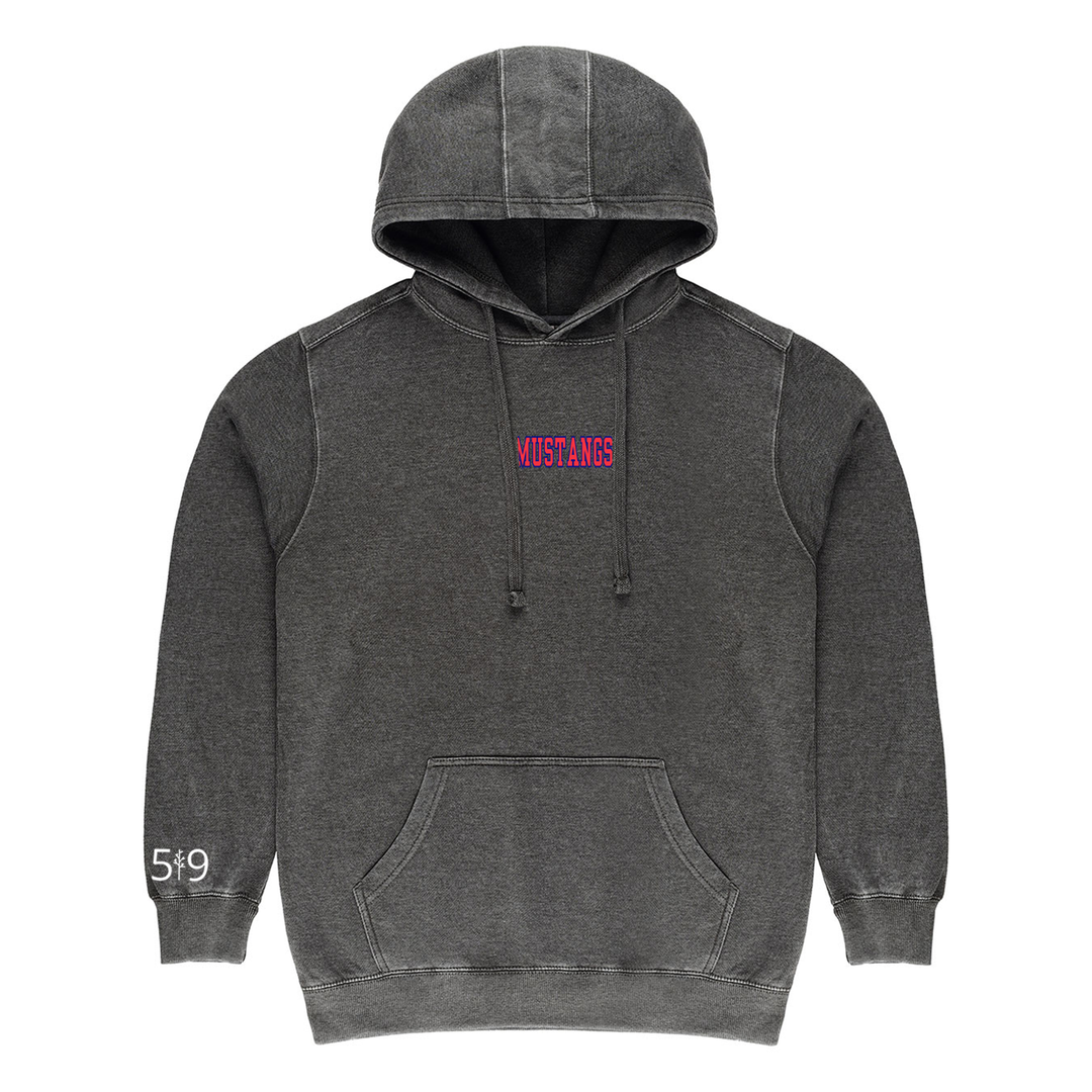 MUSTANGS LIMITED EDITION EMBROIDERED VINTAGE HOODIE (UNISEX)