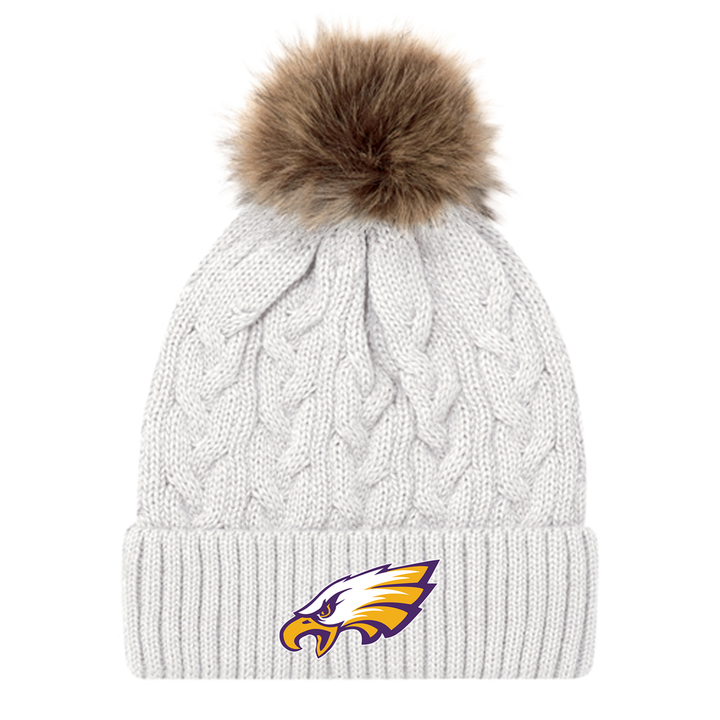 EAST ELGIN EMBROIDERED FAUX FUR TOQUE
