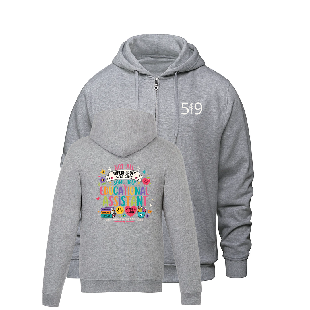 EDUCATIONAL ASSISTANT HERO ZIP-UP HOODIE (UNISEX)