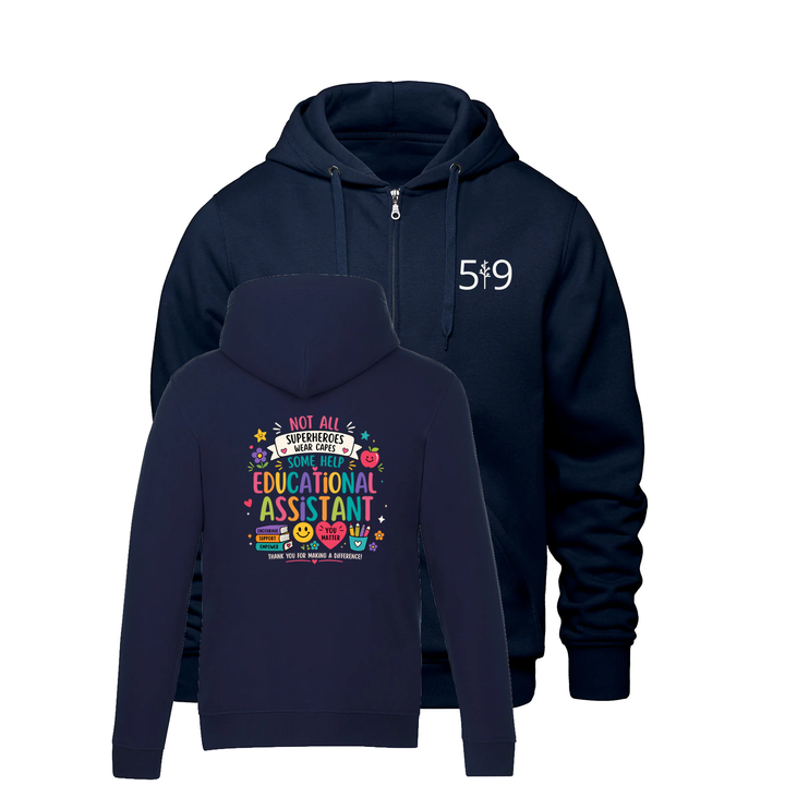 EDUCATIONAL ASSISTANT HERO ZIP-UP HOODIE (UNISEX)