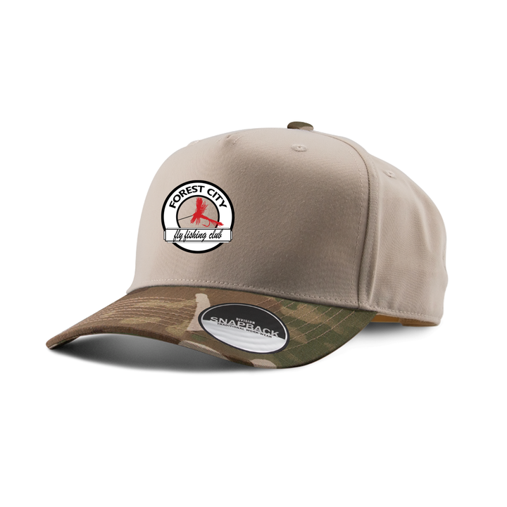 FLY FISHING CLUB EMBROIDERED TWO-TONE PANEL CAP