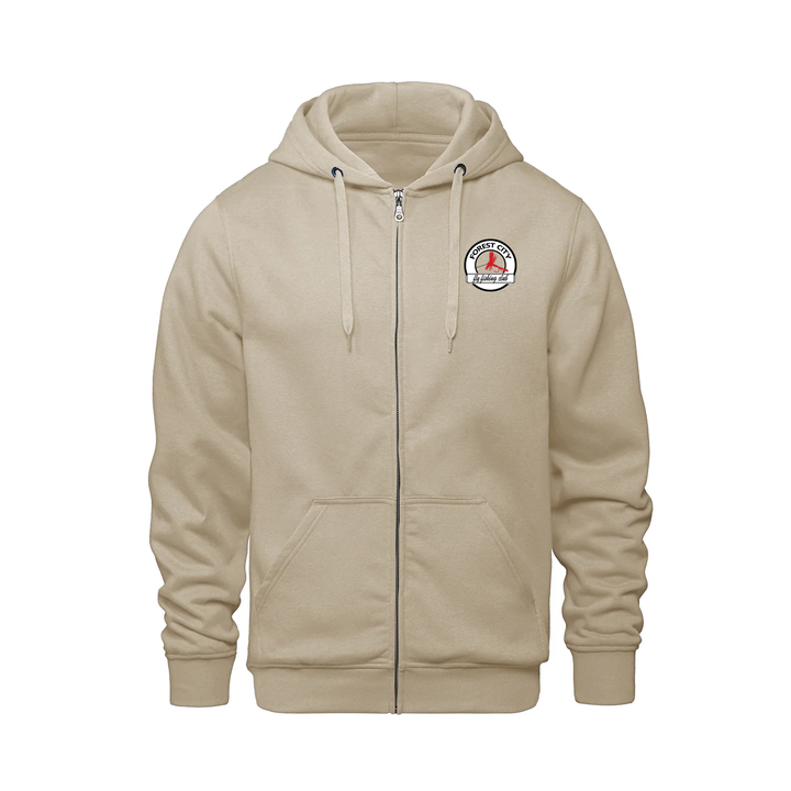 FLY FISHING CLUB EMBROIDERED ZIP-UP HOODIE (UNISEX)