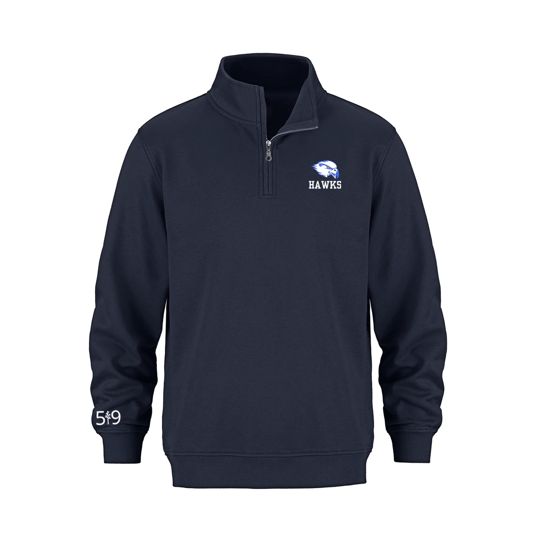 HILLCREST HAWKS EMBROIDERED 1/4 ZIP (UNISEX)