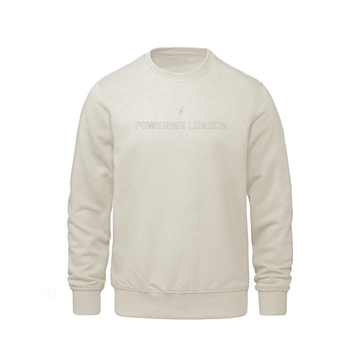 POWERING LONDON PUFF EMBROIDERED CREW (UNISEX)