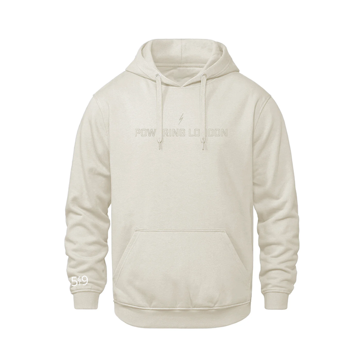 POWERING LONDON PUFF EMBROIDERED HOODIE (UNISEX)