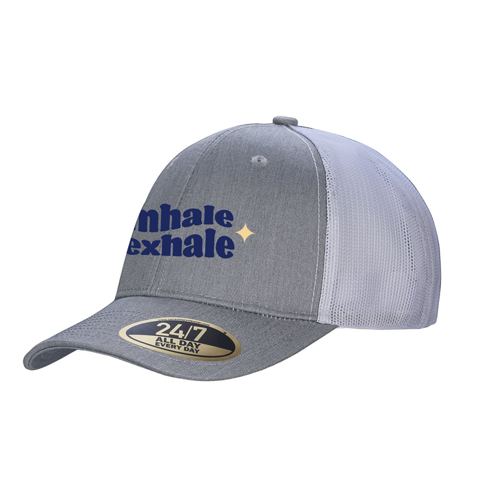 BREATHE EASY EMBROIDERED TRUCKER CAP