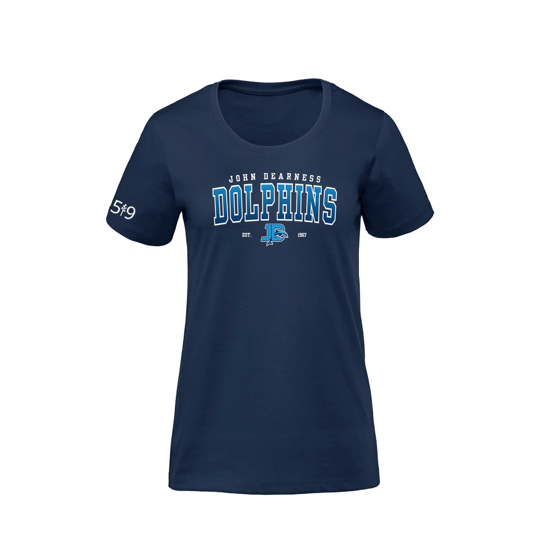 JOHN DEARNESS VARSITY PREMIUM TEE (WOMENS)