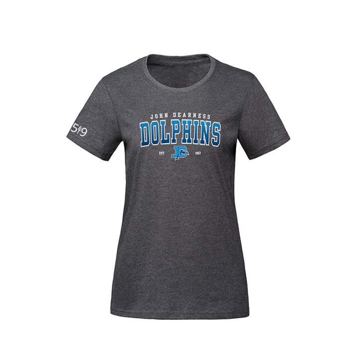 JOHN DEARNESS VARSITY TEE (WOMENS)