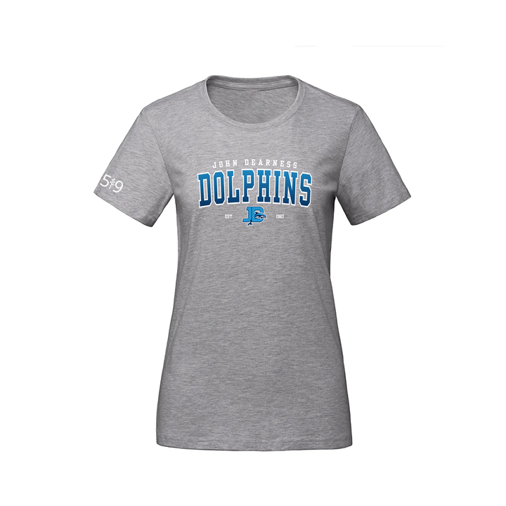 JOHN DEARNESS VARSITY TEE (WOMENS)