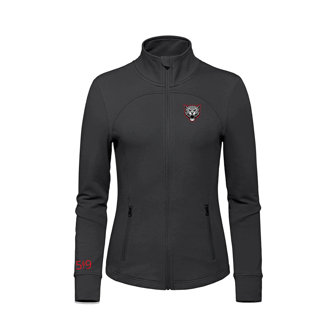 JEANNE SAUVÉ EMBROIDERED FRENCH TERRY ZIP-UP (WOMENS)
