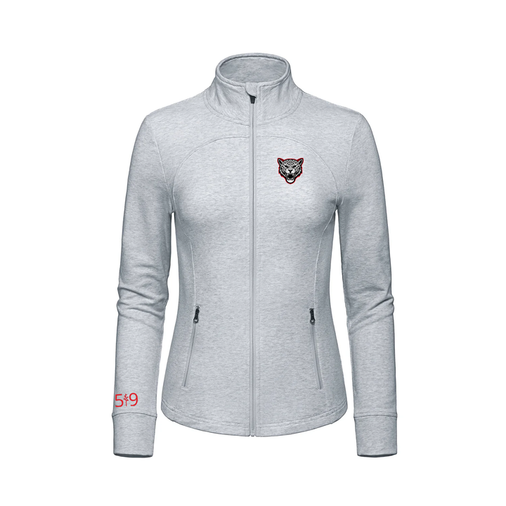 JEANNE SAUVÉ EMBROIDERED FRENCH TERRY ZIP-UP (WOMENS)