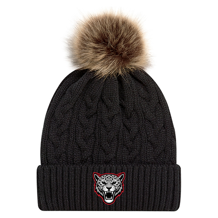 JEANNE SAUVÉ EMBROIDERED FAUX FUR TOQUE