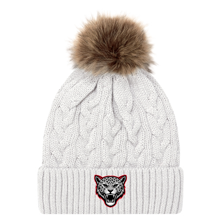 JEANNE SAUVÉ EMBROIDERED FAUX FUR TOQUE