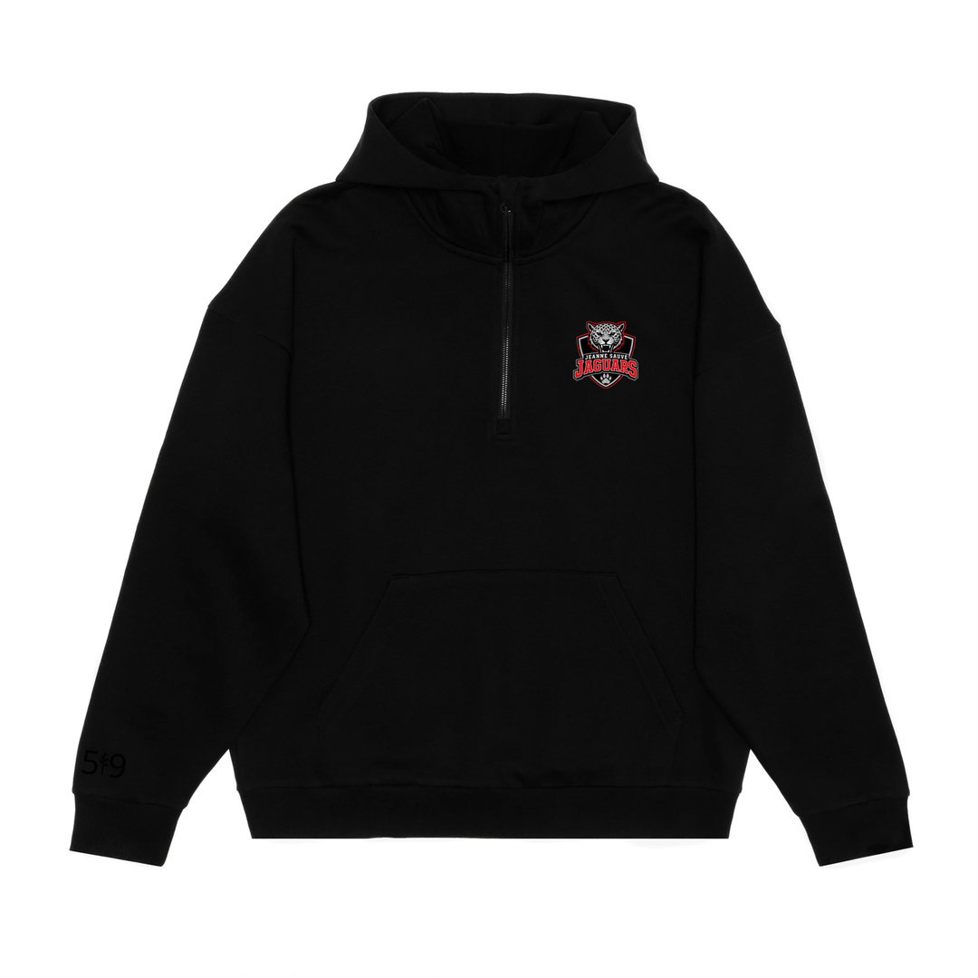 JEANNE SAUVÉ SHIELD SCUBA 1/2 ZIP HOODIE (UNISEX)