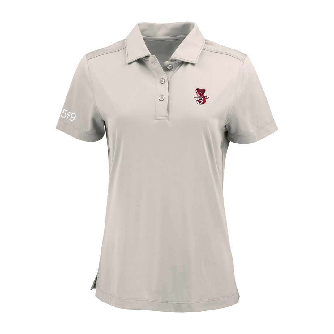 JUNE ROSE EMBROIDERED ATHLETIC POLO (WOMENS)