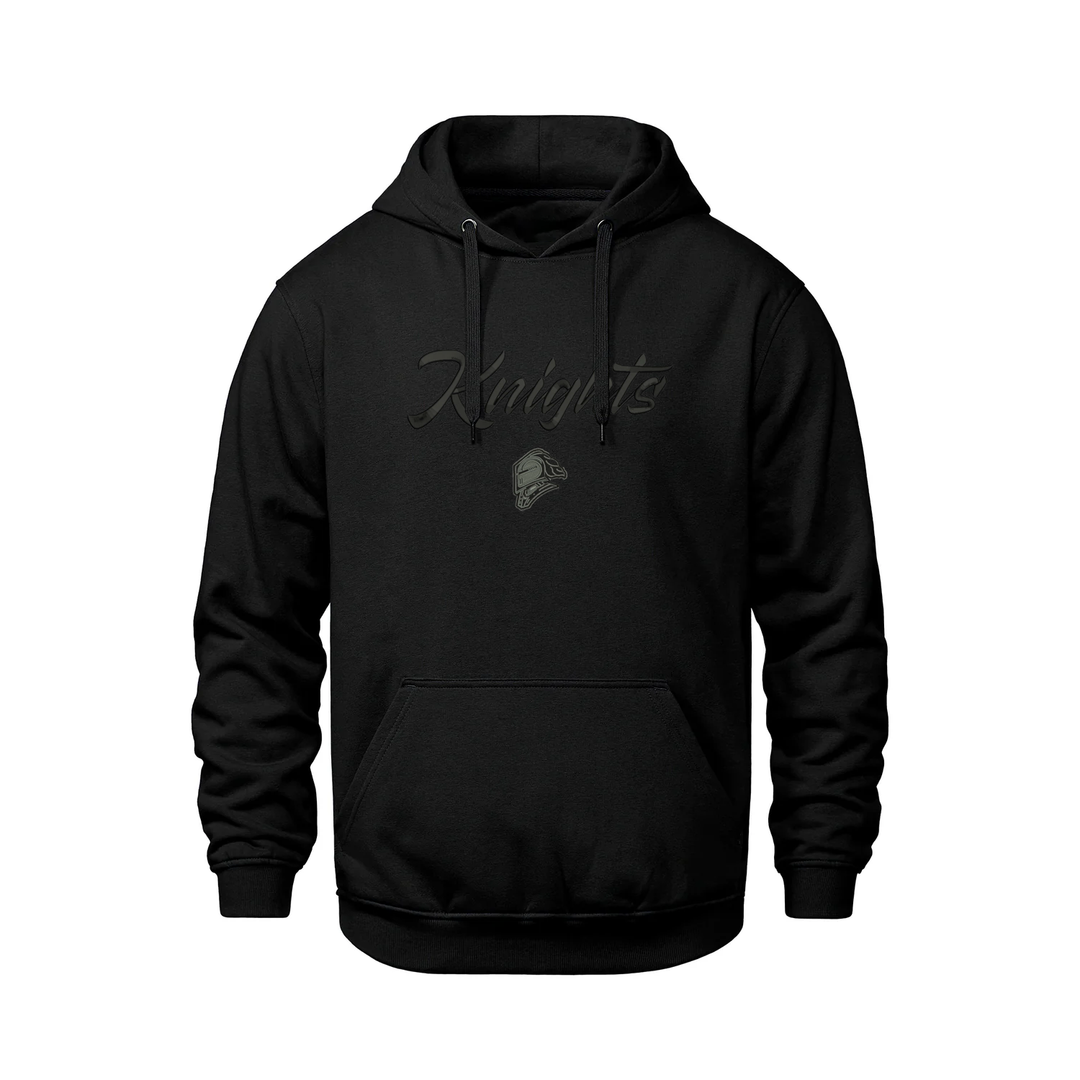 KNIGHTS BLACK OUT PUFF EMBROIDERED HOODIE (UNISEX)