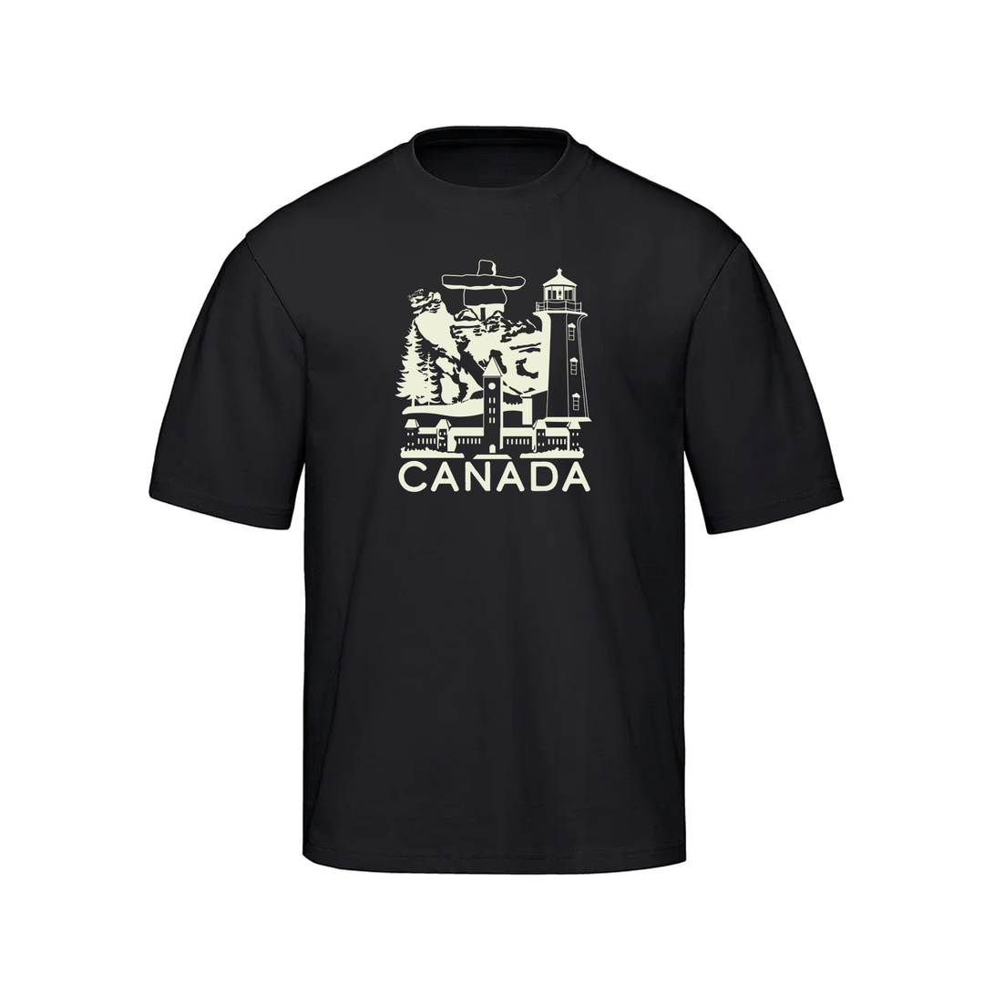 CANADIAN LANDMARKS OVERSIZED TEE (UNISEX)