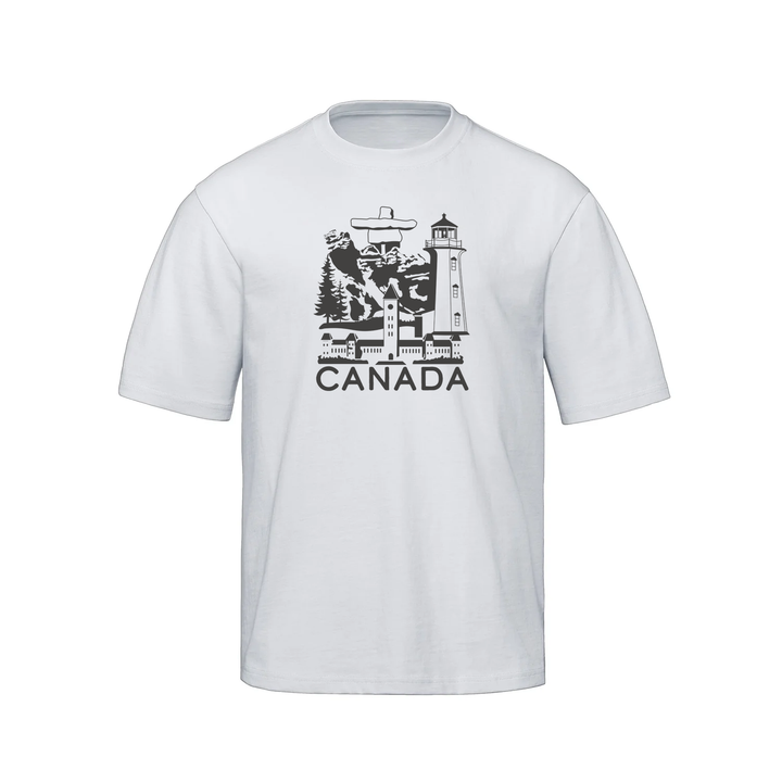 CANADIAN LANDMARKS OVERSIZED TEE (UNISEX)