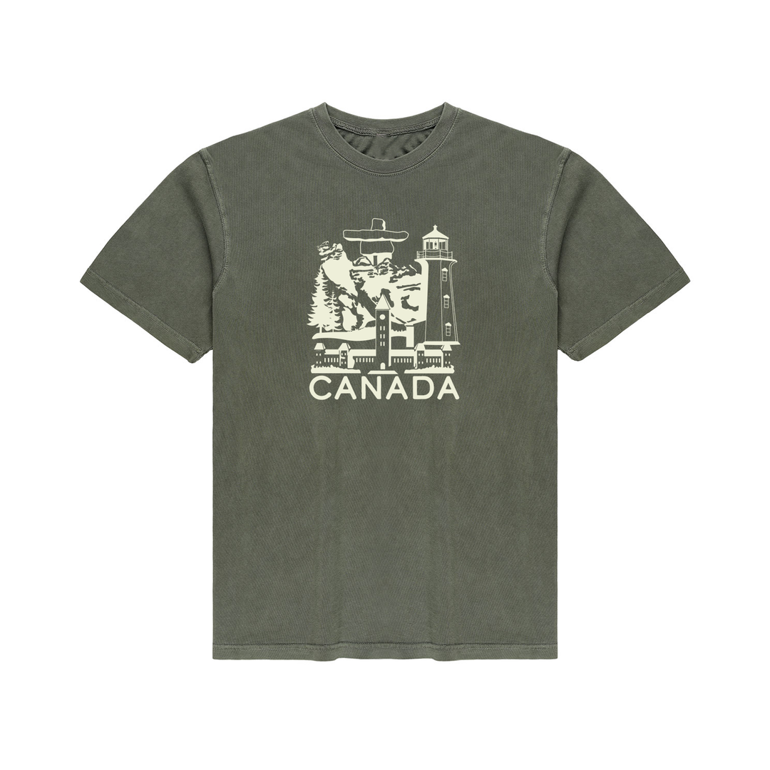 CANADIAN LANDMARKS VINTAGE TEE (UNISEX)