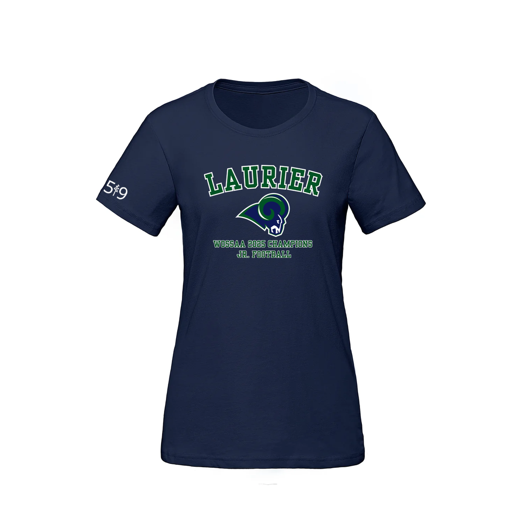 LAURIER JR FOOTBALL CHAMPS TEE (WOMENS)