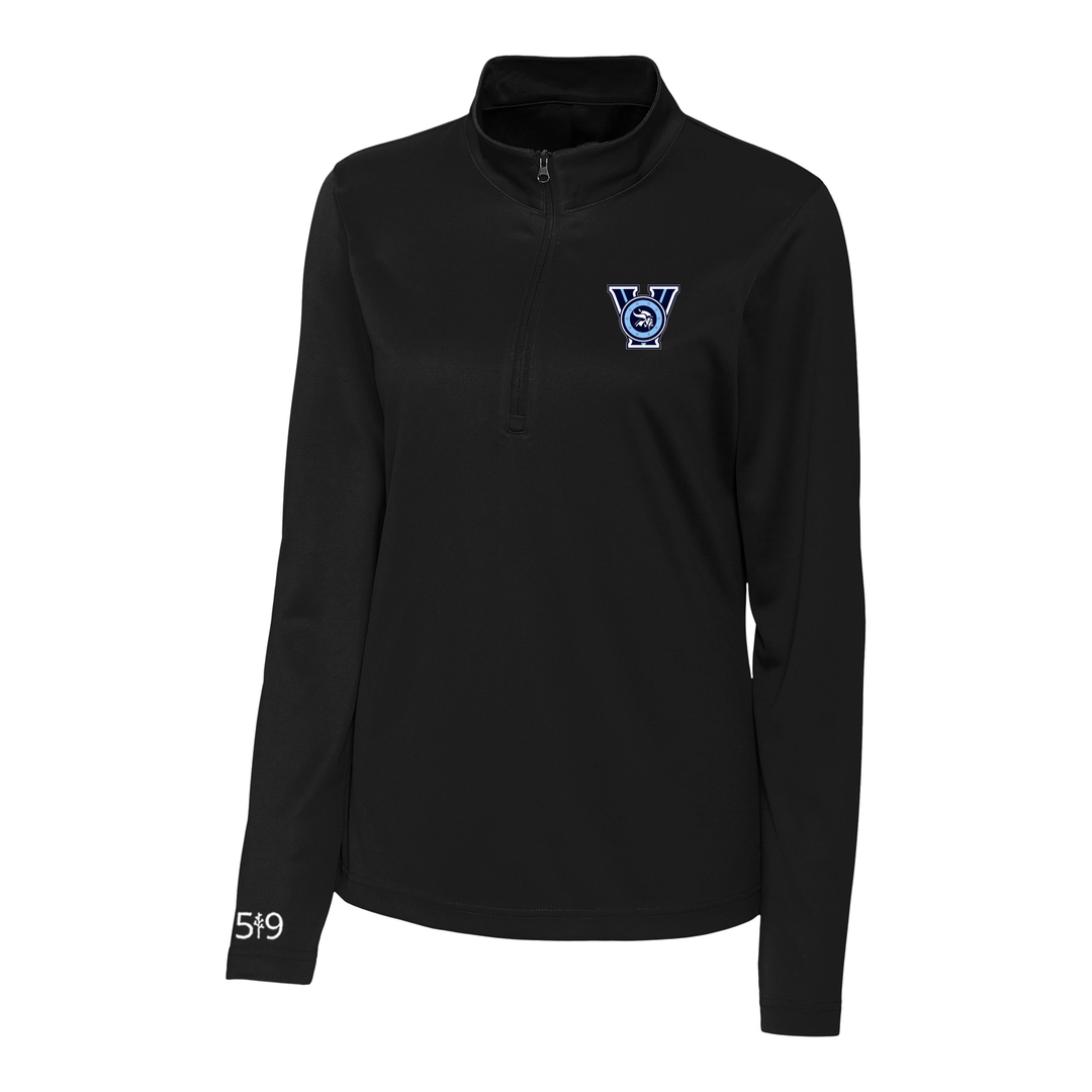 LUCAS "V" ATHLETIC 1/4 ZIP (WOMENS)