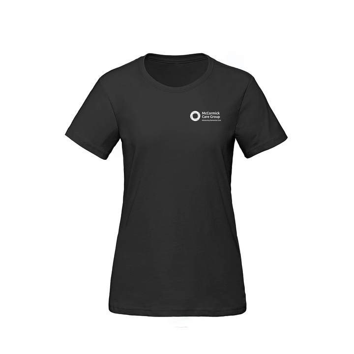 MCCORMICK CARE GROUP MONOCHROMATIC EMBLEM TEE (WOMENS)