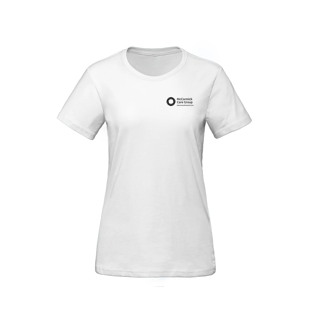 MCCORMICK CARE GROUP MONOCHROMATIC EMBLEM TEE (WOMENS)