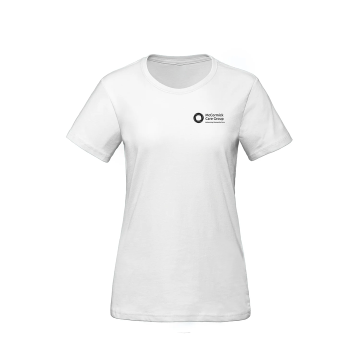 MCCORMICK CARE GROUP MONOCHROMATIC EMBLEM TEE (WOMENS)
