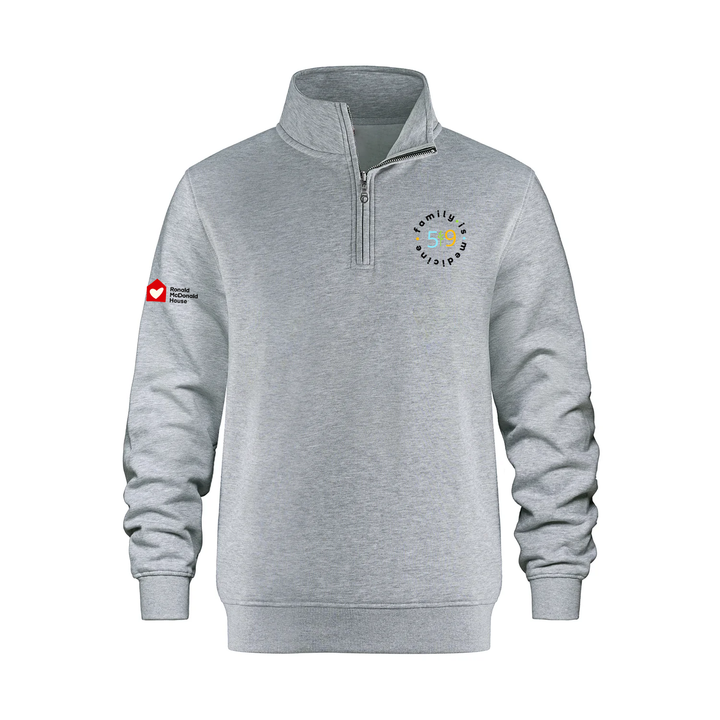 FAMILY IS MEDICINE EMBROIDERED 1/4 ZIP (UNISEX)