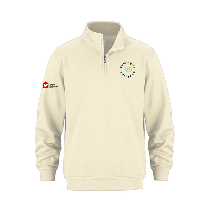 FAMILY IS MEDICINE EMBROIDERED 1/4 ZIP (UNISEX)