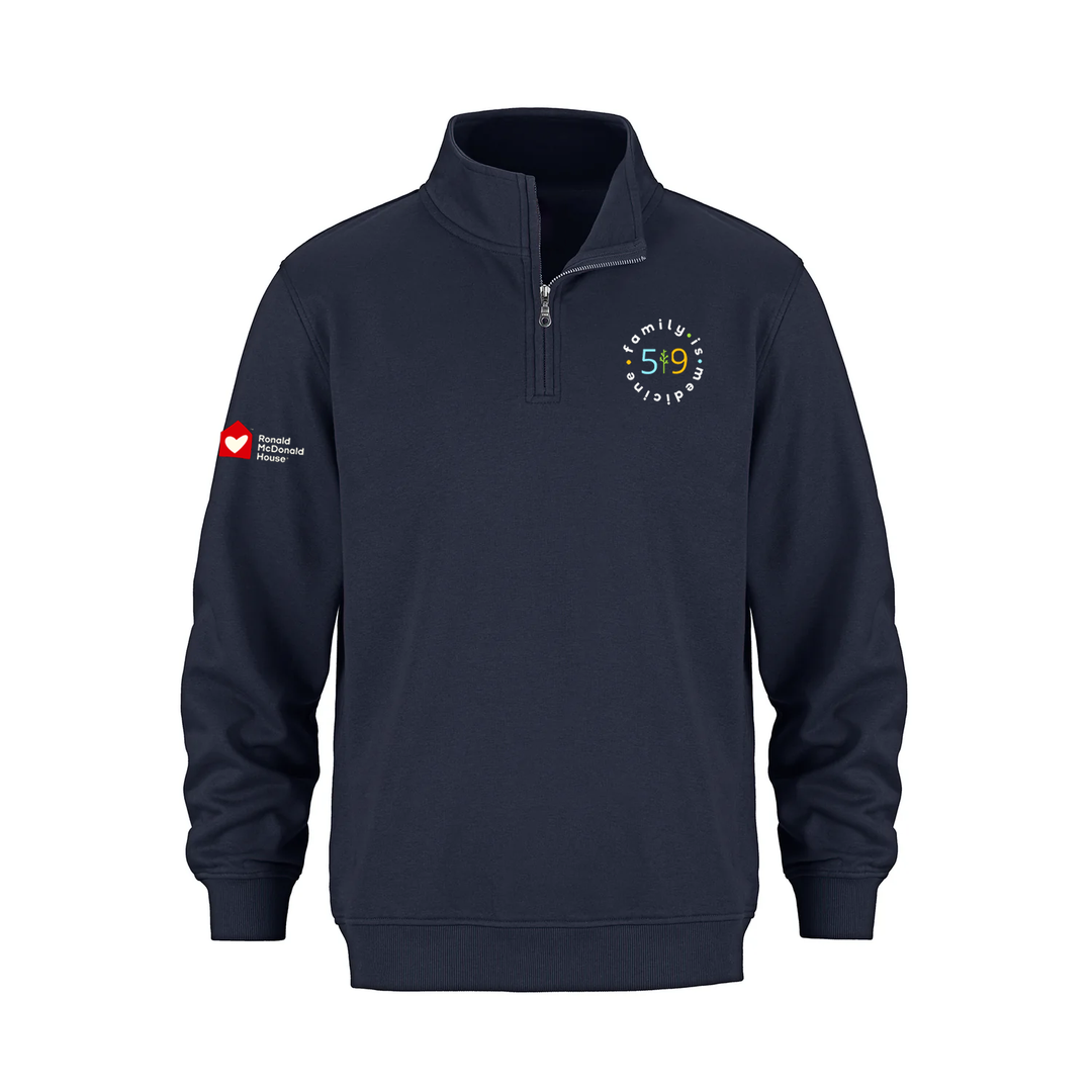 FAMILY IS MEDICINE EMBROIDERED 1/4 ZIP (UNISEX)