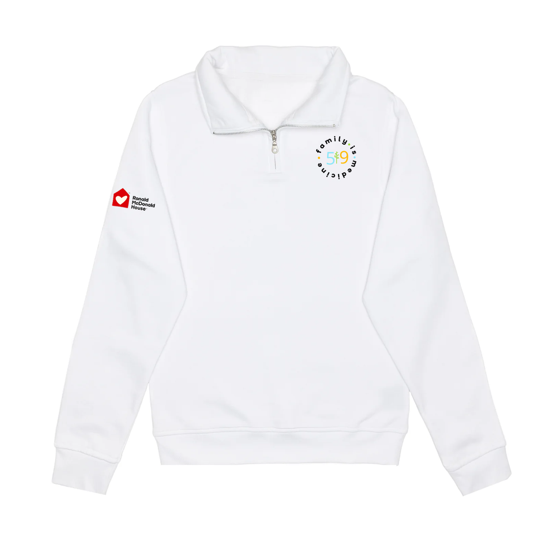 FAMILY IS MEDICINE EMBROIDERED 1/4 ZIP (UNISEX)