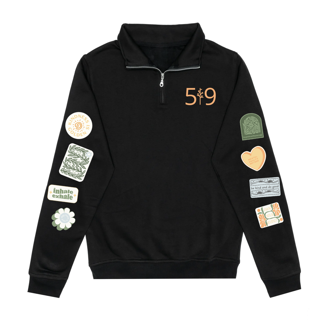 MINDFUL MOMENTS 1/4 ZIP (UNISEX)