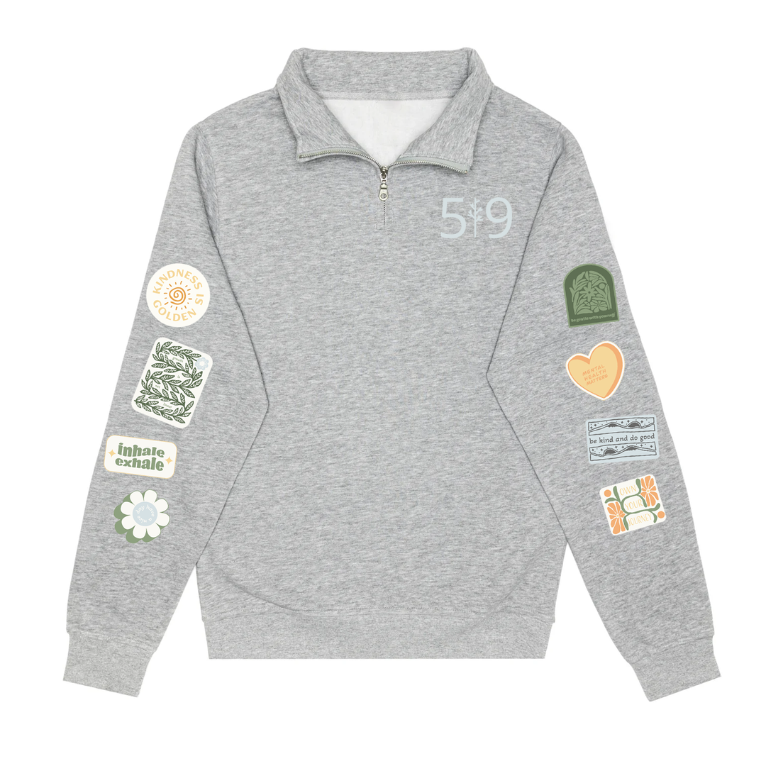 MINDFUL MOMENTS 1/4 ZIP (UNISEX)