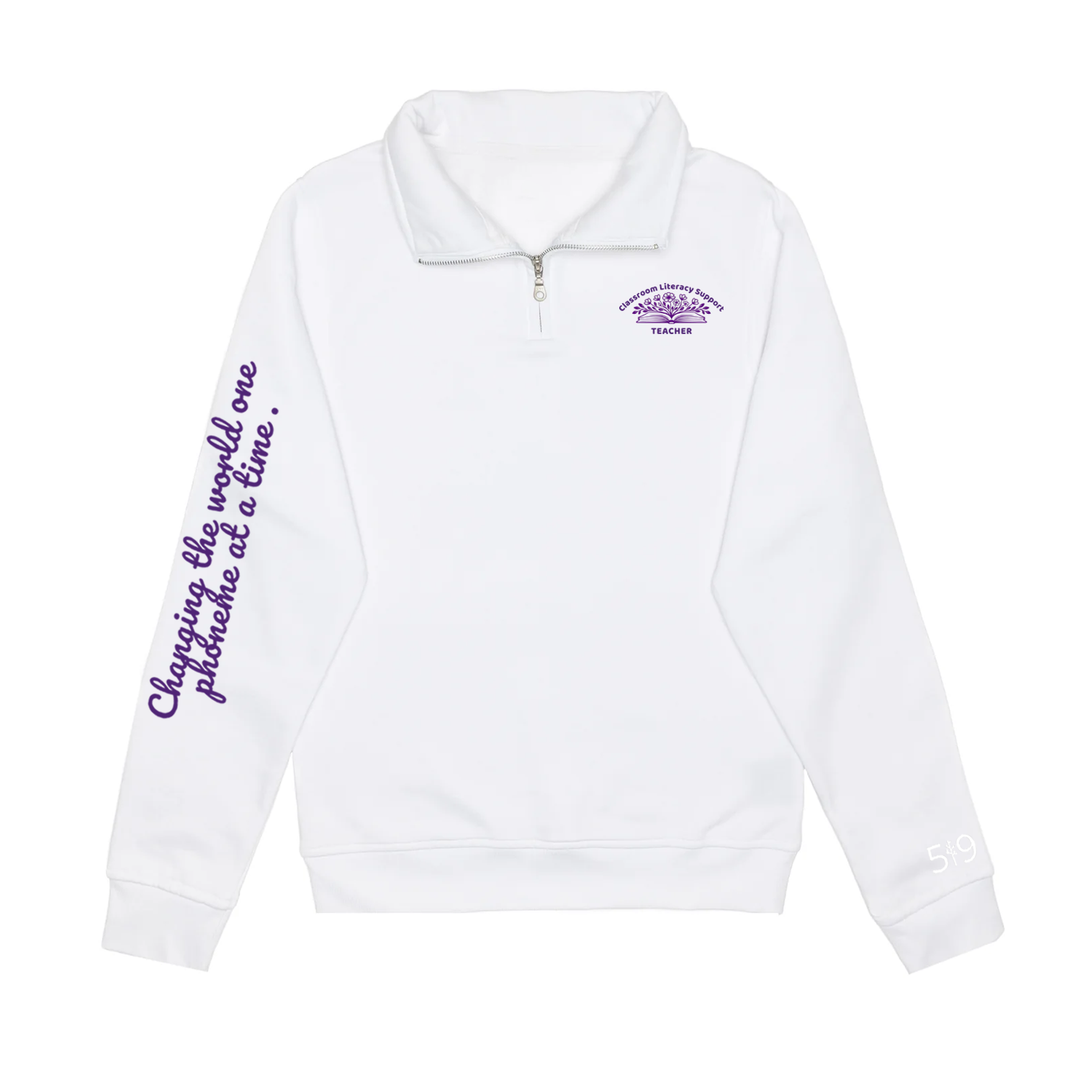 ONE PHONEME AT A TIME 1/4 ZIP (UNISEX)