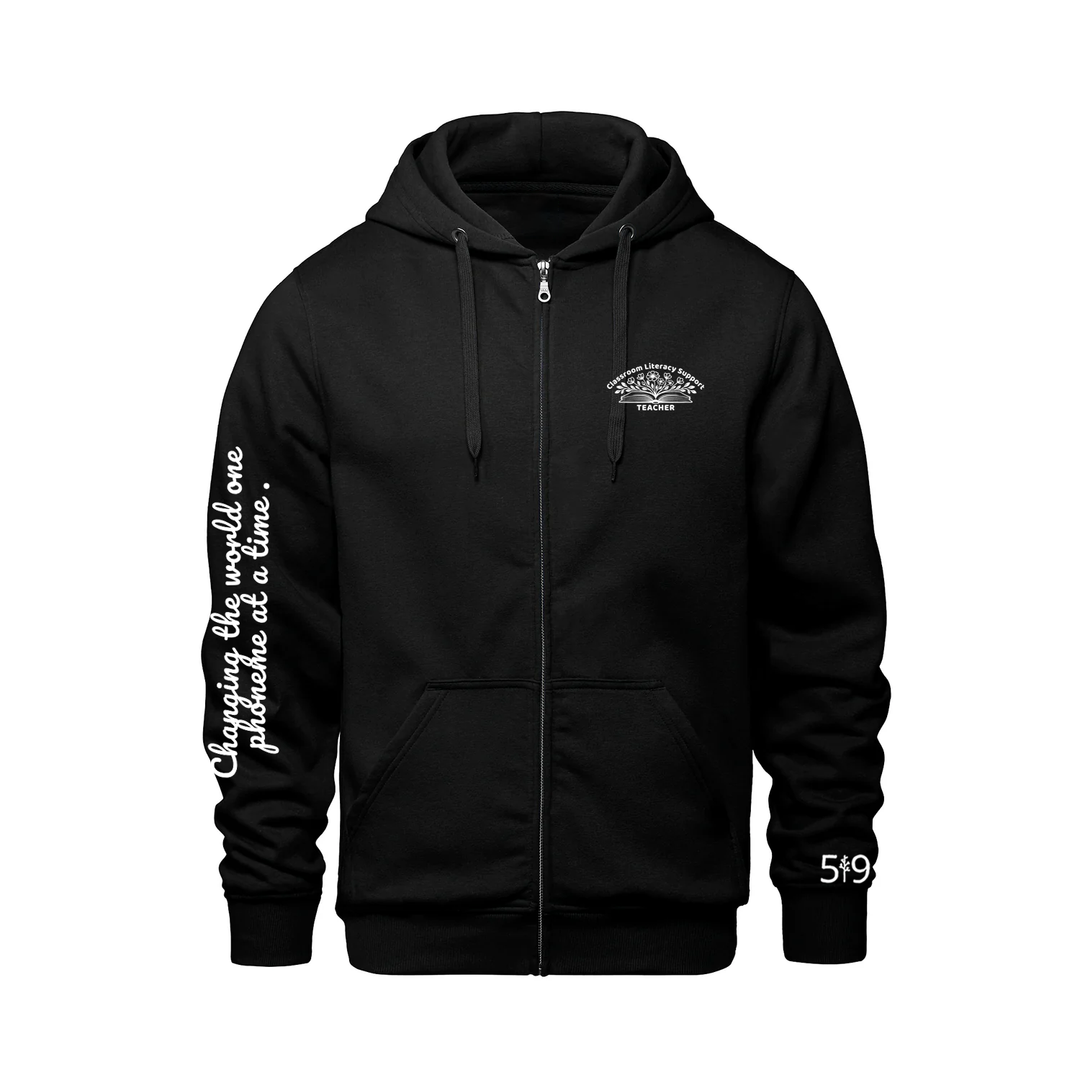 ONE PHONEME AT A TIME ZIP-UP HOODIE (UNISEX)