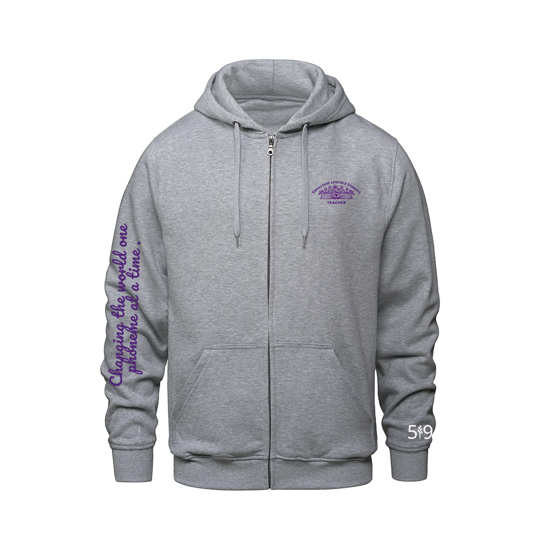 ONE PHONEME AT A TIME ZIP-UP HOODIE (UNISEX)