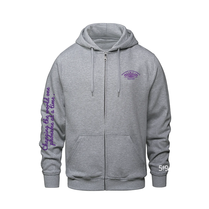ONE PHONEME AT A TIME ZIP-UP HOODIE (UNISEX)