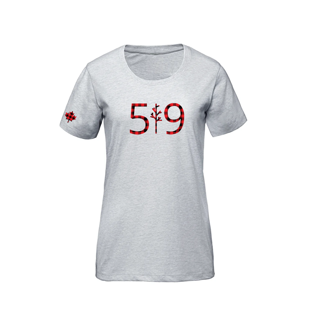 BUFFALO PLAID PREMIUM TEE (WOMENS)