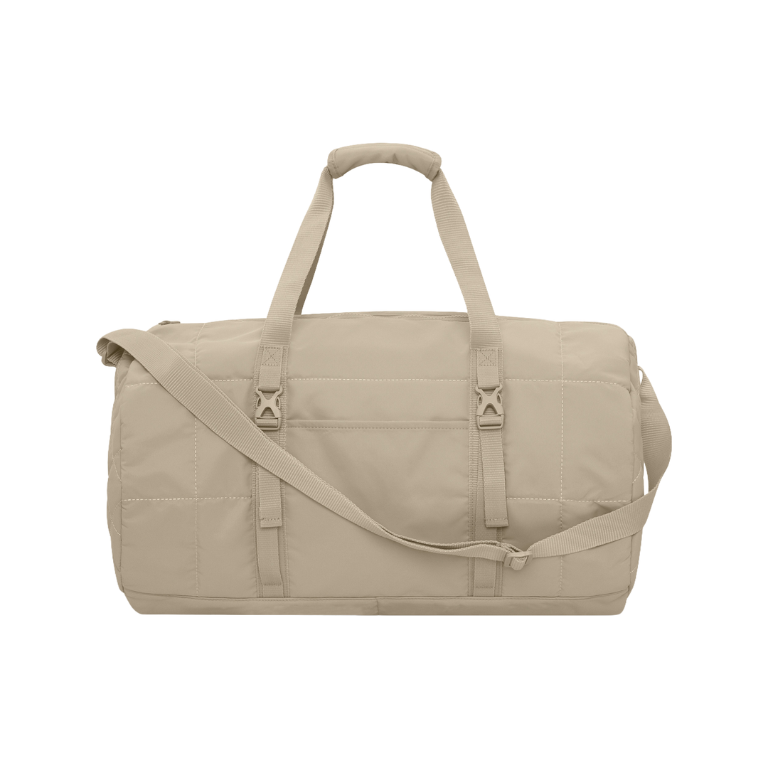 STUDIO QUILTED BARREL DUFFEL BAG