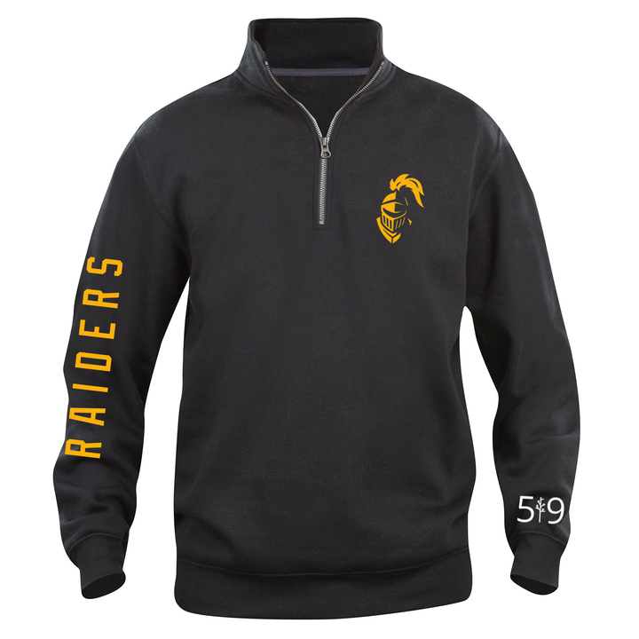 BEAL RAIDERS SLEEVE LOGO 1/4 ZIP (UNISEX)