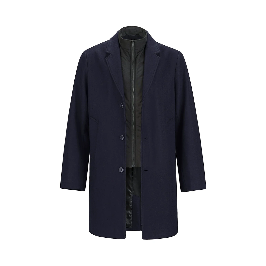 MELTON COAT W/ REMOVABLE COLLAR (MENS)
