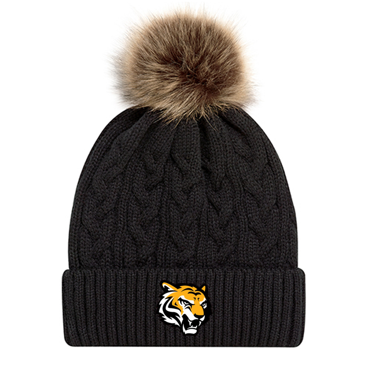 SAUNDERS EMBROIDERED FAUX FUR TOQUE
